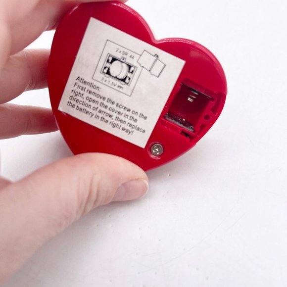 Baby Connection Plush Blue Teddy Bear Beating Red Plastic Heart Heartbeat 14” - Picture 11 of 16